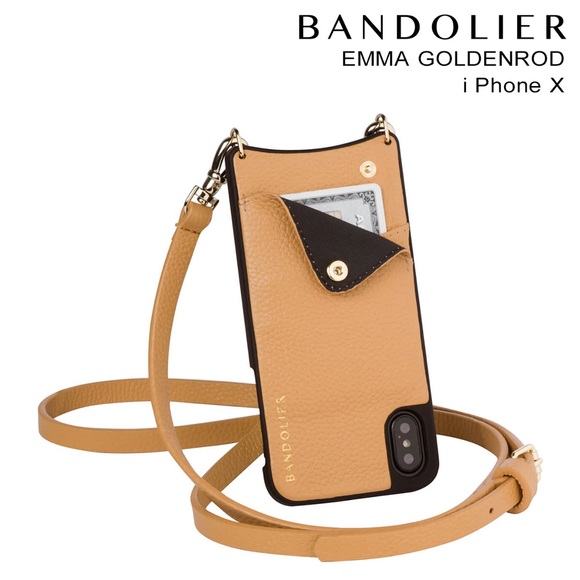 BANDOLIER Emma Golden Leather iPhone X Crossbody - Picture 6 of 7
